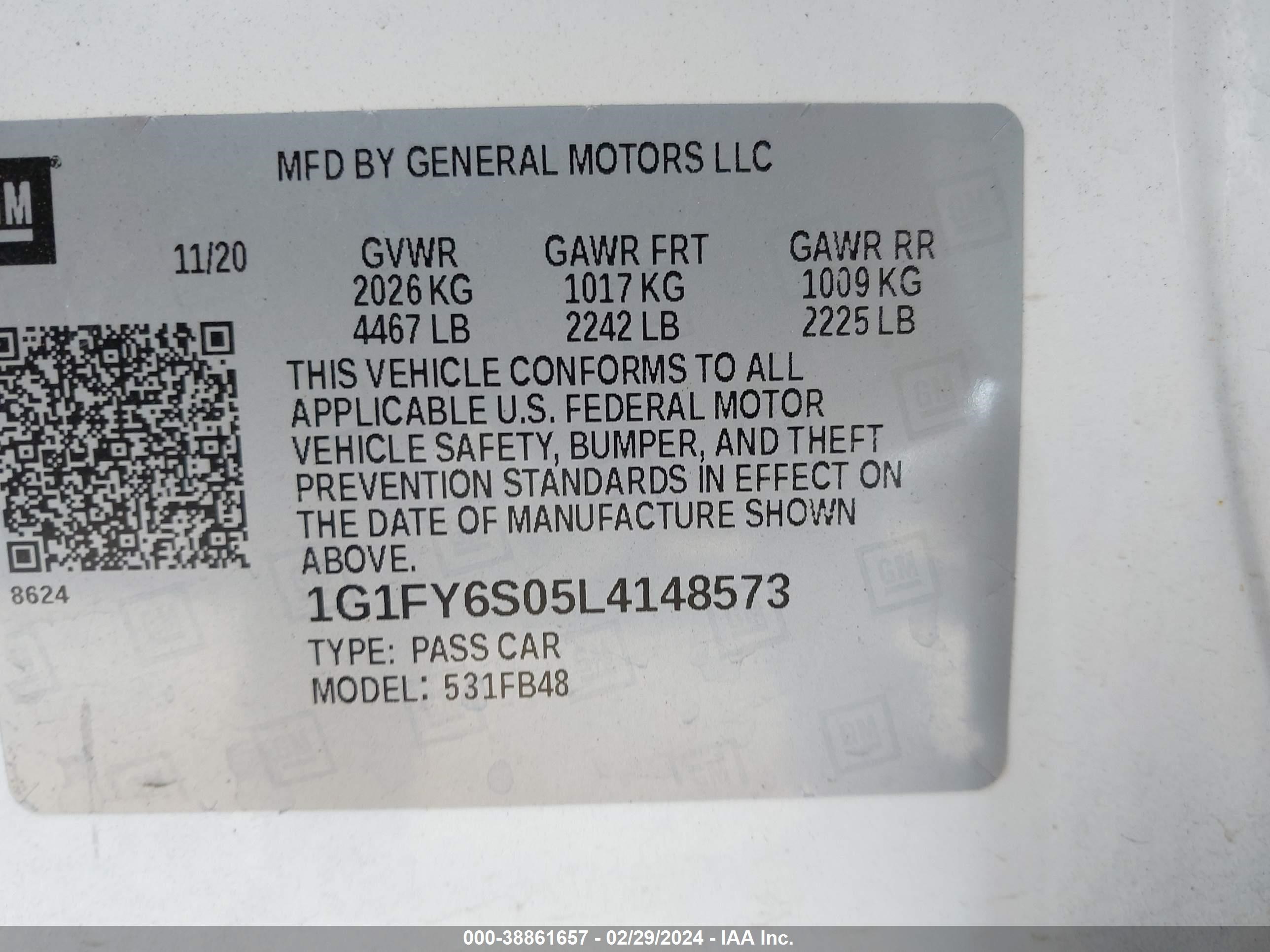 Photo 8 VIN: 1G1FY6S05L4148573 - CHEVROLET BOLT EUV 