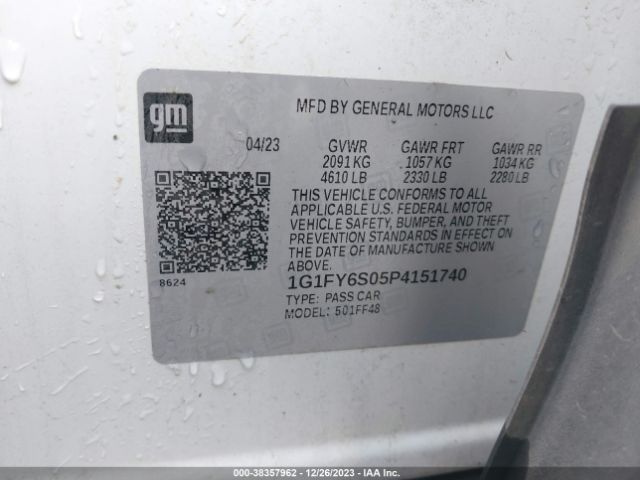 Photo 8 VIN: 1G1FY6S05P4151740 - CHEVROLET BOLT 