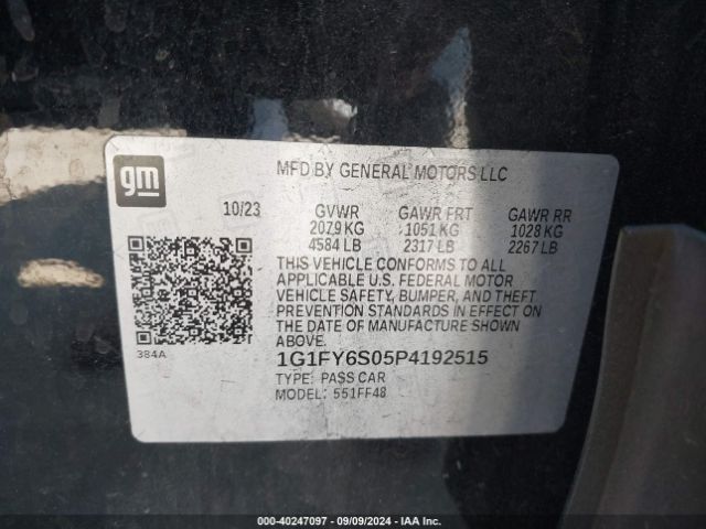 Photo 8 VIN: 1G1FY6S05P4192515 - CHEVROLET BOLT EUV 