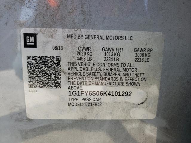 Photo 9 VIN: 1G1FY6S06K4101292 - CHEVROLET BOLT EV LT 