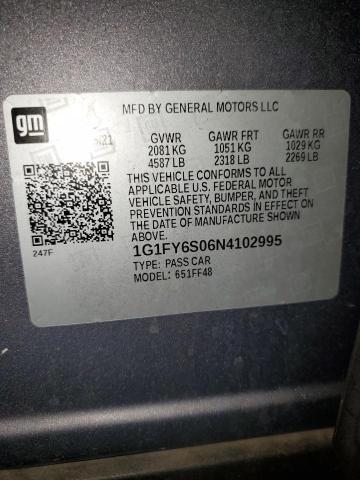 Photo 12 VIN: 1G1FY6S06N4102995 - CHEVROLET BOLT EUV L 