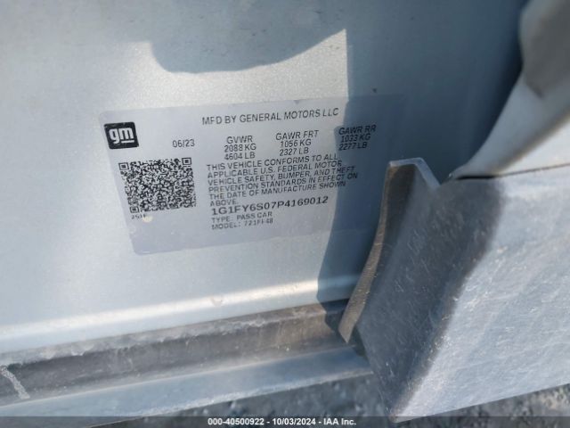 Photo 8 VIN: 1G1FY6S07P4169012 - CHEVROLET BOLT EUV 