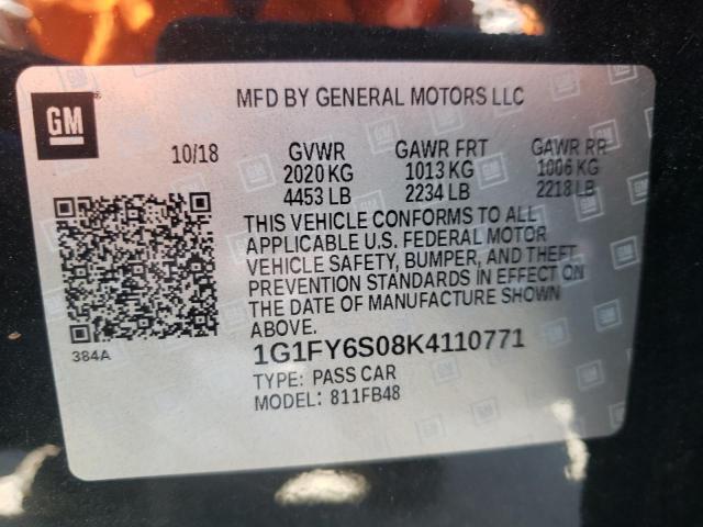 Photo 9 VIN: 1G1FY6S08K4110771 - CHEVROLET BOLT EV LT 