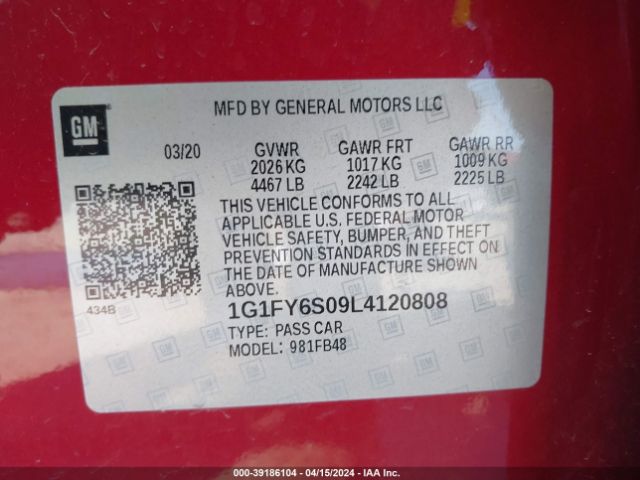 Photo 8 VIN: 1G1FY6S09L4120808 - CHEVROLET BOLT EV 