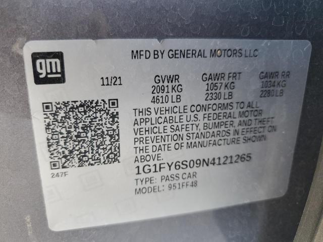 Photo 12 VIN: 1G1FY6S09N4121265 - CHEVROLET BOLT EUV L 