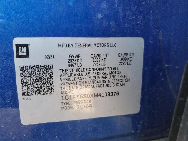 Photo 12 VIN: 1G1FY6S0XM4108376 - CHEVROLET BOLT EV 