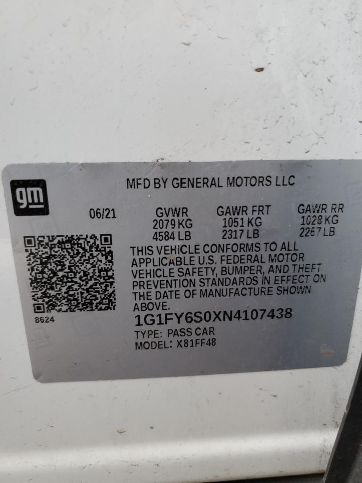 Photo 12 VIN: 1G1FY6S0XN4107438 - CHEVROLET BOLT 