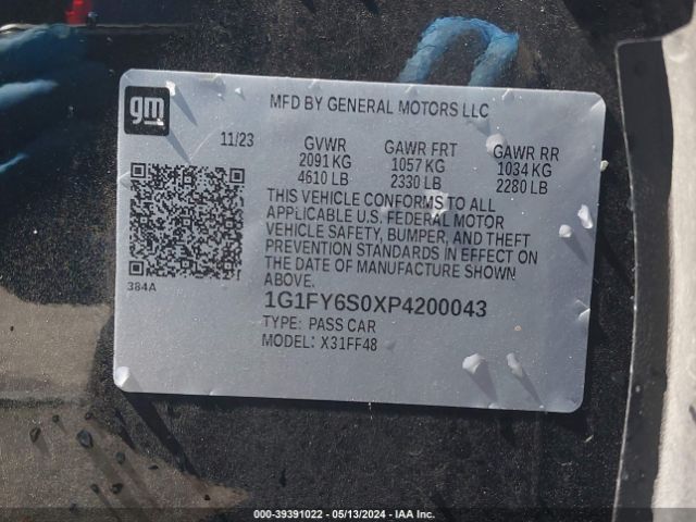 Photo 8 VIN: 1G1FY6S0XP4200043 - CHEVROLET BOLT EUV 