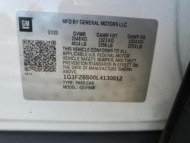 Photo 11 VIN: 1G1FZ6S00L4130012 - CHEVROLET BOLT EV PR 