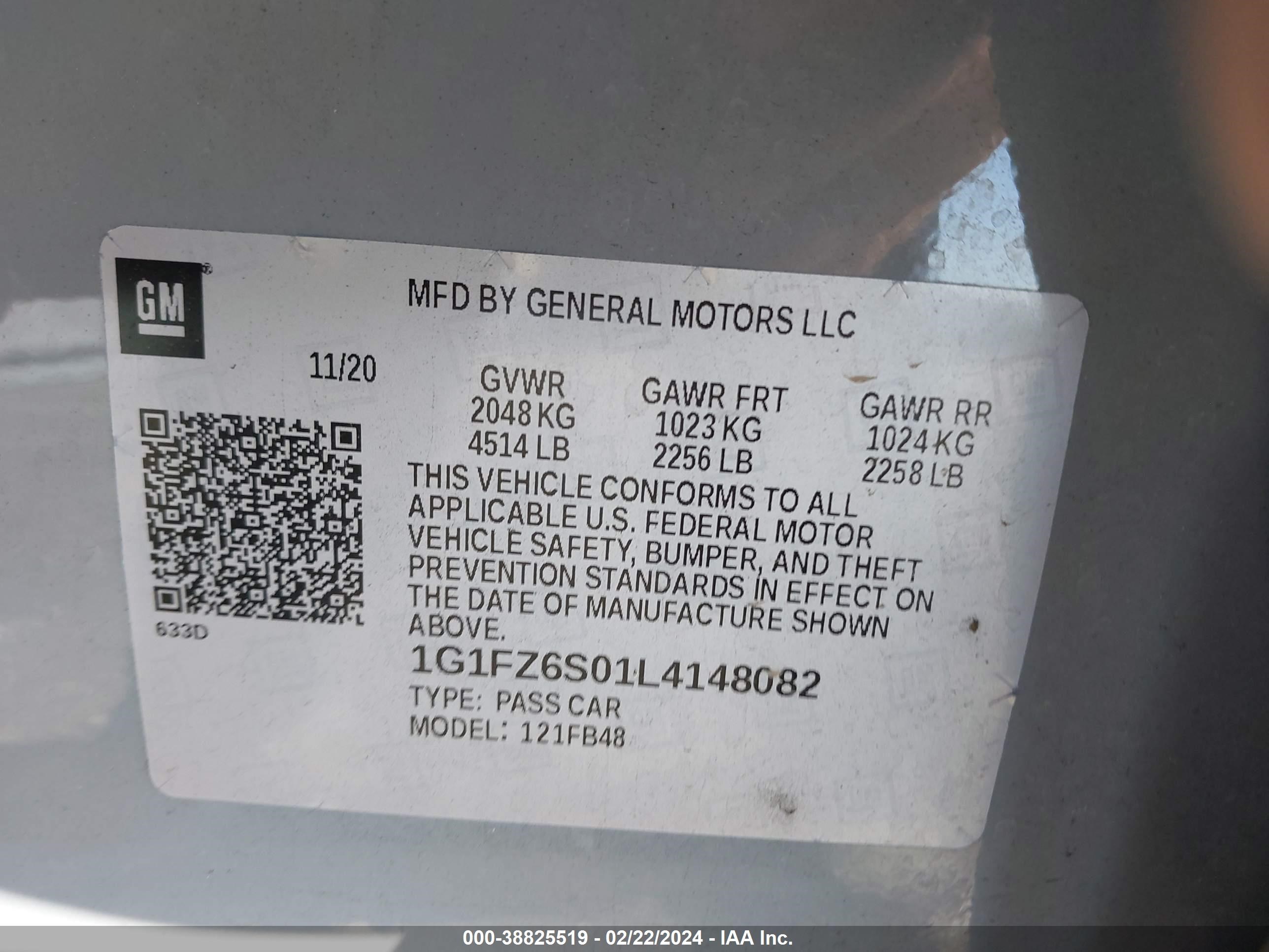 Photo 8 VIN: 1G1FZ6S01L4148082 - CHEVROLET BOLT EUV 