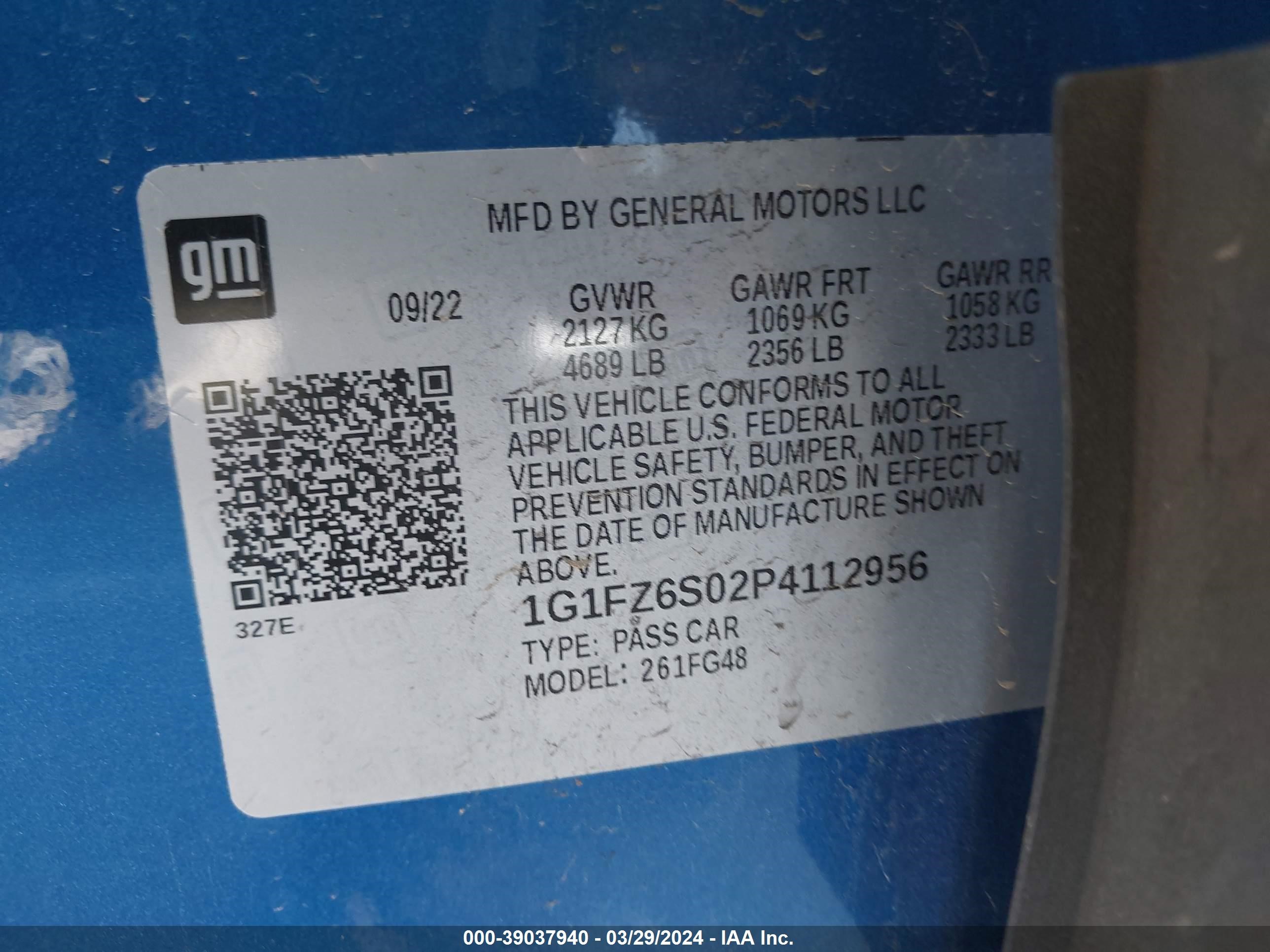 Photo 8 VIN: 1G1FZ6S02P4112956 - CHEVROLET BOLT EUV 