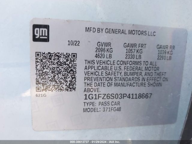 Photo 8 VIN: 1G1FZ6S03P4118667 - CHEVROLET BOLT EUV 