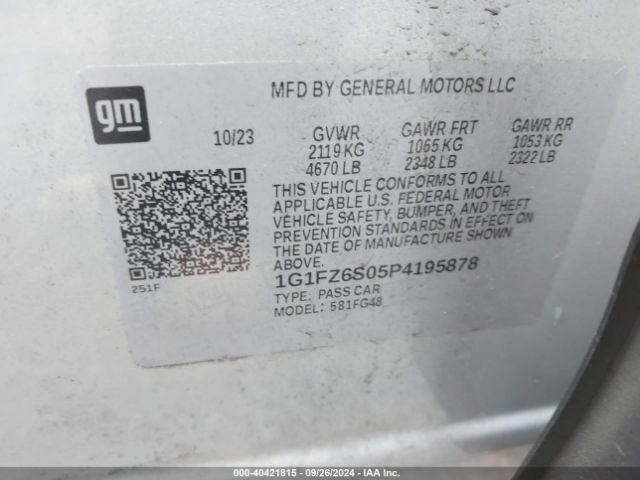 Photo 8 VIN: 1G1FZ6S05P4195878 - CHEVROLET BOLT EUV 