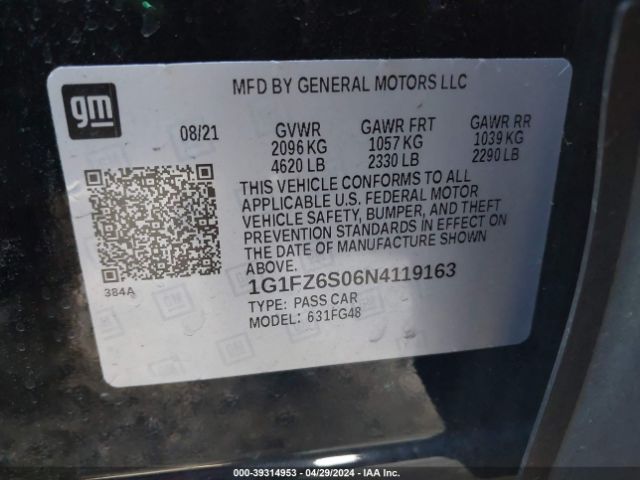 Photo 8 VIN: 1G1FZ6S06N4119163 - CHEVROLET BOLT EUV 