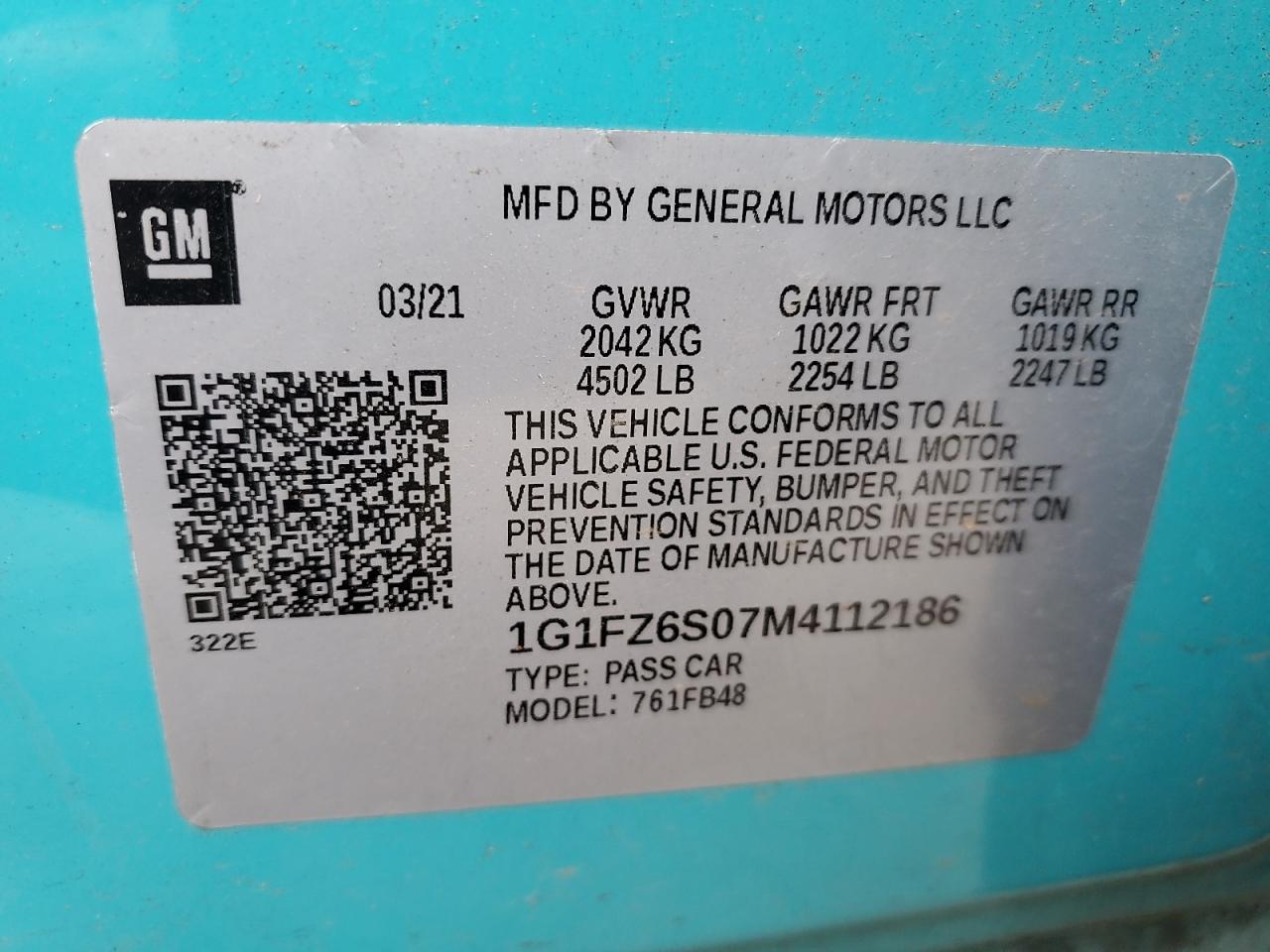 Photo 11 VIN: 1G1FZ6S07M4112186 - CHEVROLET BOLT 