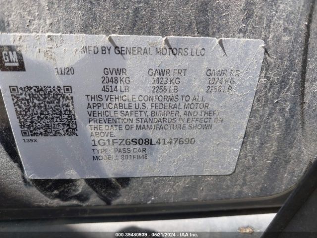 Photo 8 VIN: 1G1FZ6S08L4147690 - CHEVROLET BOLT EV 