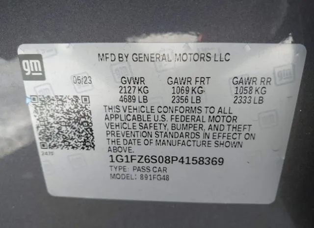 Photo 8 VIN: 1G1FZ6S08P4158369 - CHEVROLET BOLT EUV 