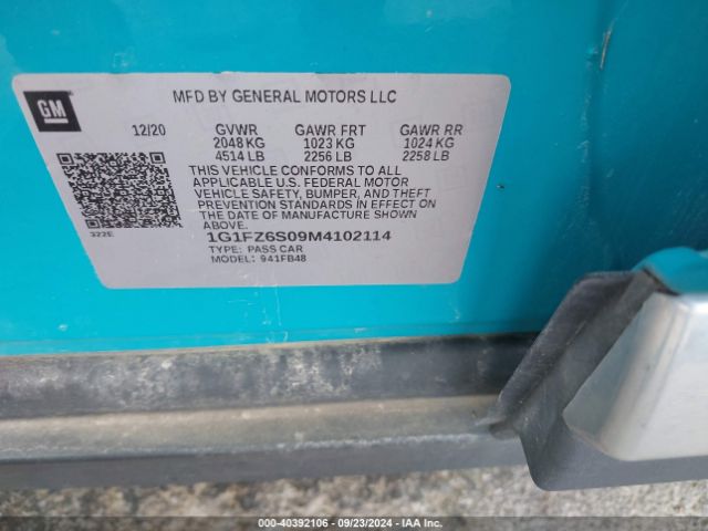 Photo 8 VIN: 1G1FZ6S09M4102114 - CHEVROLET BOLT EV 