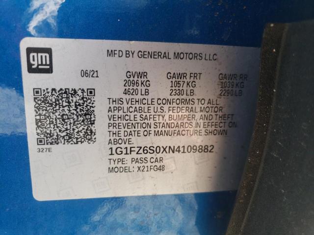 Photo 9 VIN: 1G1FZ6S0XN4109882 - CHEVROLET BOLT EUV P 