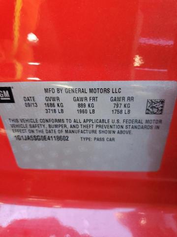 Photo 11 VIN: 1G1JA5SG0E4118602 - CHEVROLET SONIC LS 