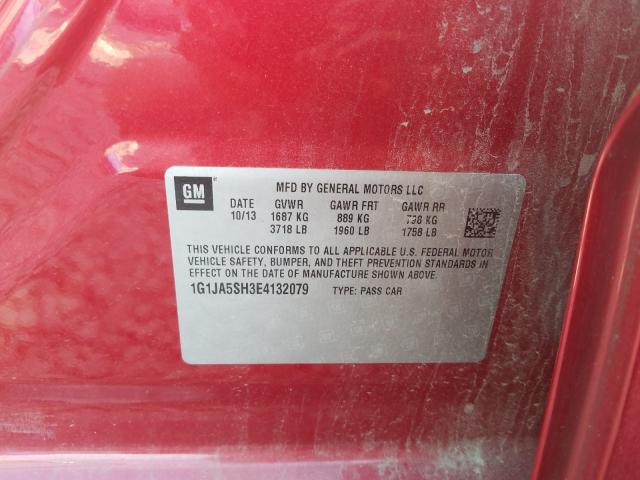 Photo 9 VIN: 1G1JA5SH3E4132079 - CHEVROLET SONIC LS 