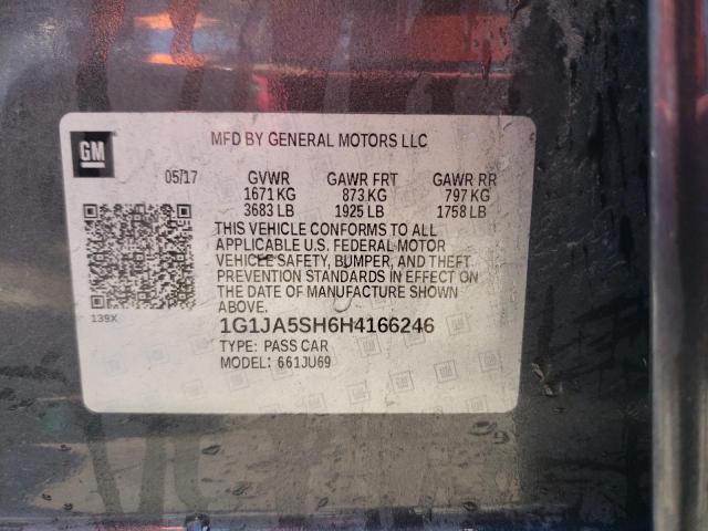 Photo 9 VIN: 1G1JA5SH6H4166246 - CHEVROLET SONIC LS 