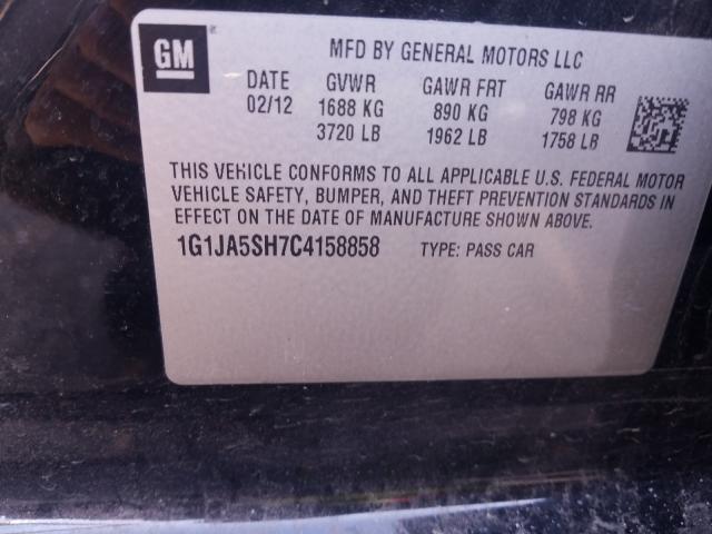 Photo 9 VIN: 1G1JA5SH7C4158858 - CHEVROLET SONIC LS 