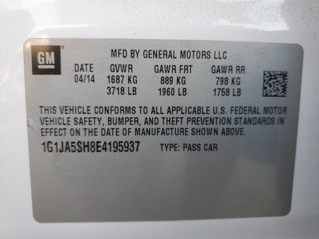 Photo 11 VIN: 1G1JA5SH8E4195937 - CHEVROLET SONIC LS 