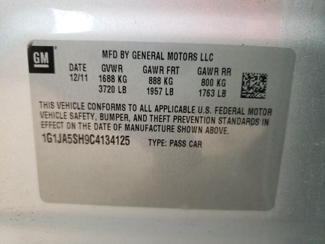 Photo 9 VIN: 1G1JA5SH9C4134125 - CHEVROLET SONIC LS 