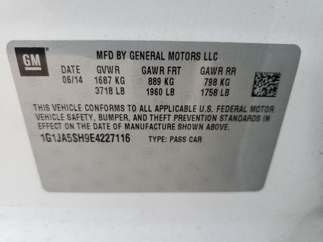 Photo 11 VIN: 1G1JA5SH9E4227116 - CHEVROLET SONIC 