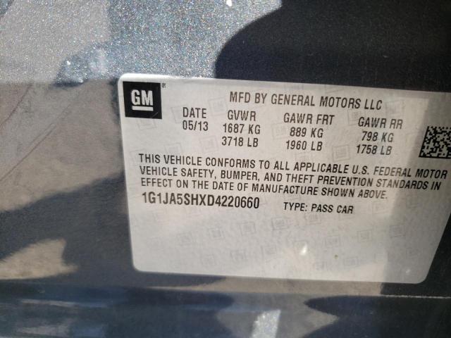 Photo 11 VIN: 1G1JA5SHXD4220660 - CHEVROLET SONIC LS 