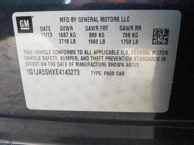 Photo 9 VIN: 1G1JA5SHXE4143273 - CHEVROLET SONIC LS 