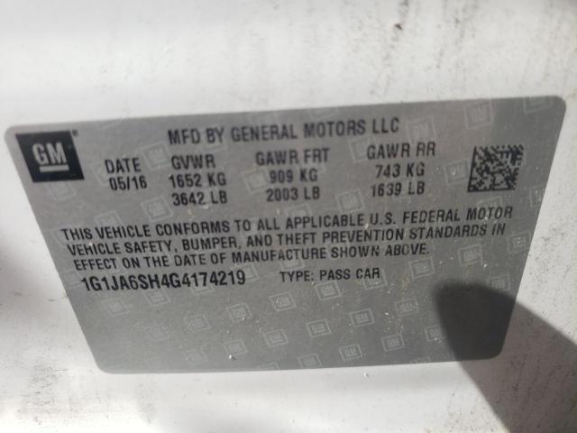 Photo 9 VIN: 1G1JA6SH4G4174219 - CHEVROLET SONIC LS 