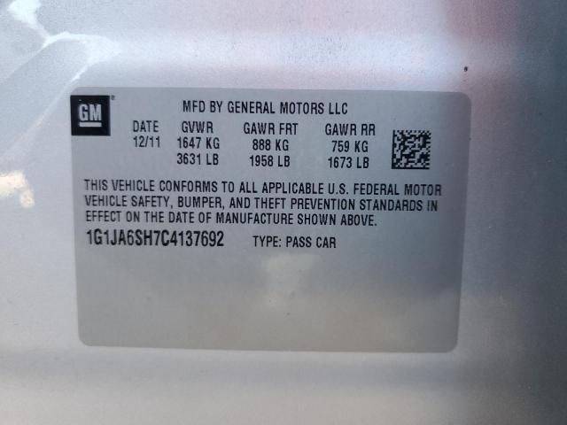 Photo 11 VIN: 1G1JA6SH7C4137692 - CHEVROLET SONIC 