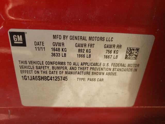 Photo 9 VIN: 1G1JA6SH8C4125745 - CHEVROLET SONIC LS 