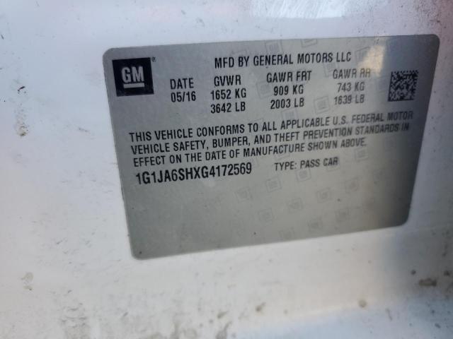 Photo 11 VIN: 1G1JA6SHXG4172569 - CHEVROLET SONIC LS 