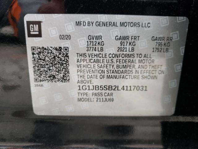 Photo 11 VIN: 1G1JB5SB2L4117031 - CHEVROLET SONIC LS 