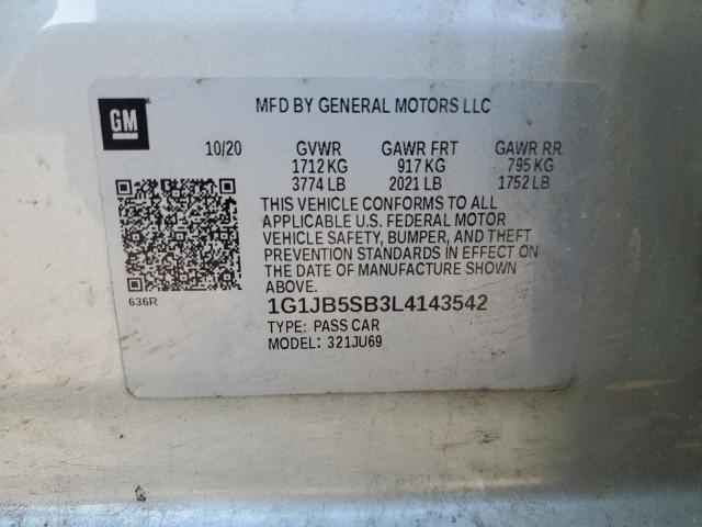 Photo 11 VIN: 1G1JB5SB3L4143542 - CHEVROLET SONIC 