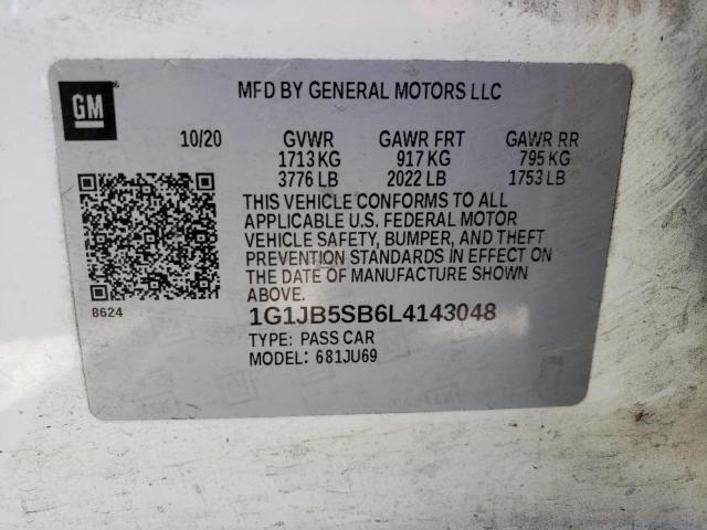 Photo 9 VIN: 1G1JB5SB6L4143048 - CHEVROLET SONIC LS 