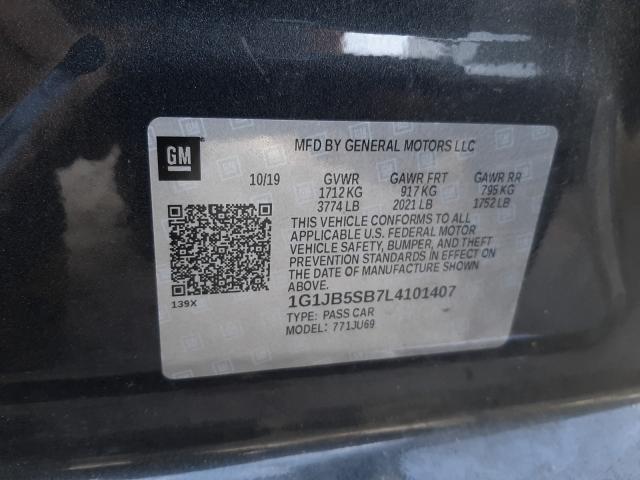 Photo 9 VIN: 1G1JB5SB7L4101407 - CHEVROLET SONIC LS 