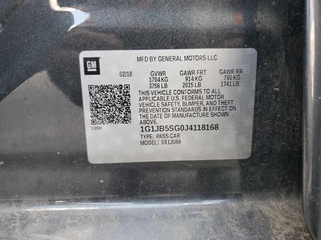 Photo 11 VIN: 1G1JB5SG0J4118168 - CHEVROLET SONIC LS 