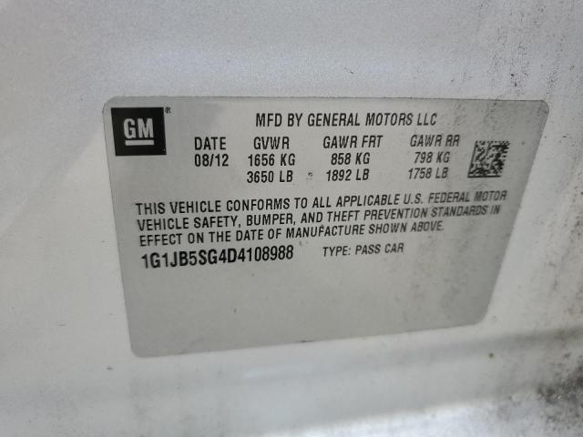 Photo 9 VIN: 1G1JB5SG4D4108988 - CHEVROLET SONIC LS 