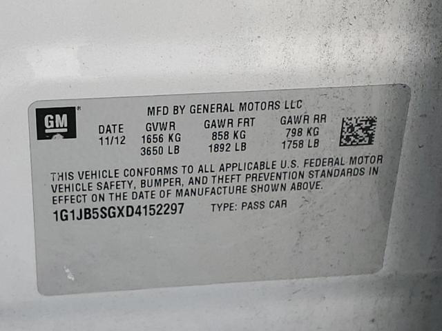 Photo 11 VIN: 1G1JB5SGXD4152297 - CHEVROLET SONIC LS 