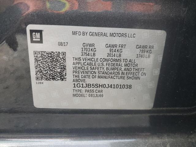 Photo 11 VIN: 1G1JB5SH0J4101038 - CHEVROLET SONIC LS 