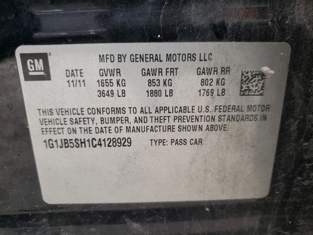 Photo 9 VIN: 1G1JB5SH1C4128929 - CHEVROLET SONIC LS 