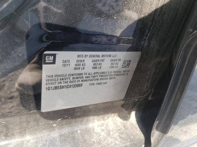 Photo 9 VIN: 1G1JB5SH1C4133869 - CHEVROLET SONIC LS 