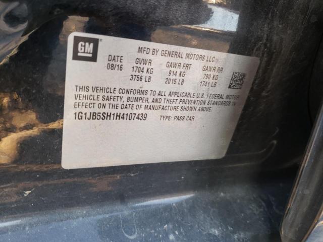 Photo 11 VIN: 1G1JB5SH1H4107439 - CHEVROLET SONIC LS 