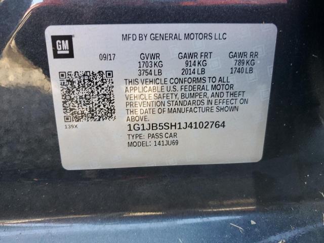 Photo 12 VIN: 1G1JB5SH1J4102764 - CHEVROLET SONIC LS 