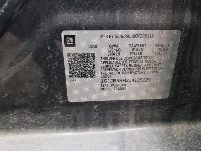 Photo 11 VIN: 1G1JB5SH2J4125129 - CHEVROLET SONIC LS 