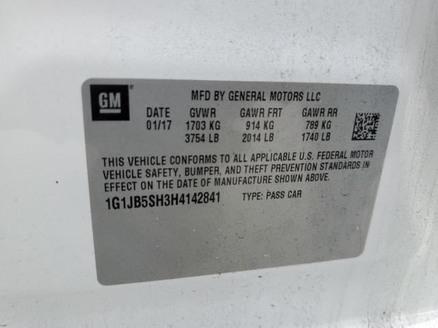 Photo 12 VIN: 1G1JB5SH3H4142841 - CHEVROLET SONIC 